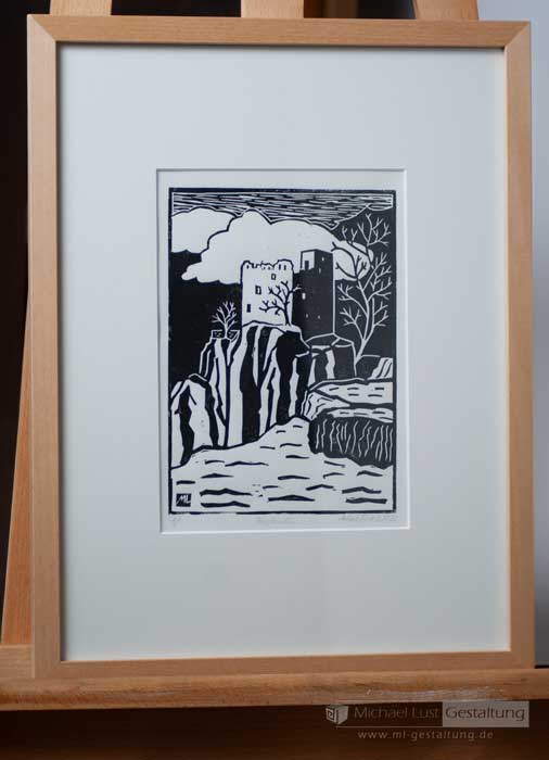 Linolschnitt Reußenstein